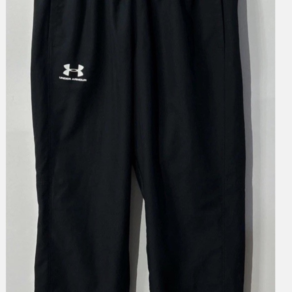 Under Armour Black Track Pants with White Logo